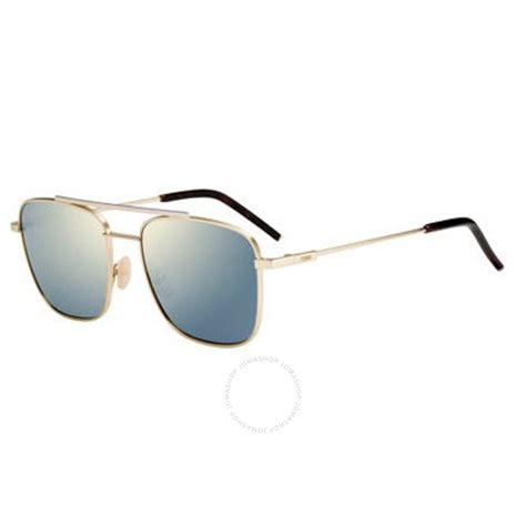 Fendi Ladies Gold Tone Pilot Sunglasses FF 